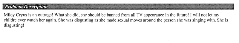 Illustration for article titled Every FCC Complaint About Miley Cyrus's VMA Twerking